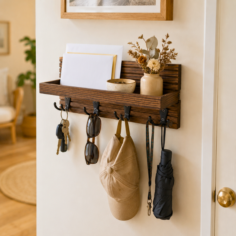 NeatNook™ DropZone Wall Key Shelf