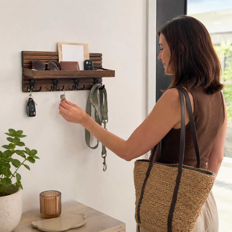 NeatNook™ DropZone Wall Key Shelf